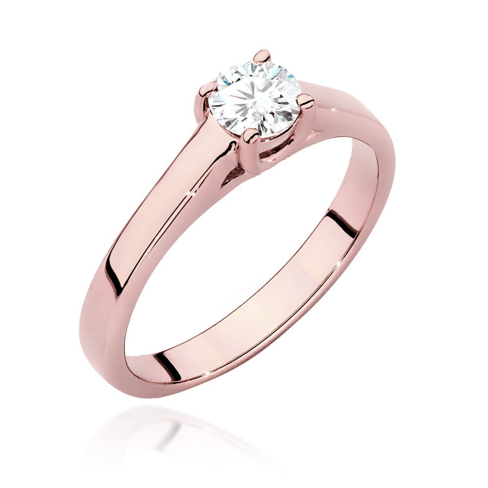 Pierścionek Diament 0,40ct różowe złoto 1 Pierścionek W544 Diament 0