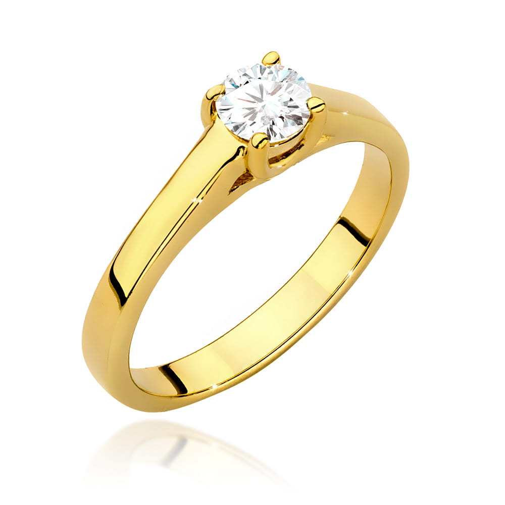 Pierścionek Diament 0,40ct żółte złoto 1 Pierścionek W544 Diament 0