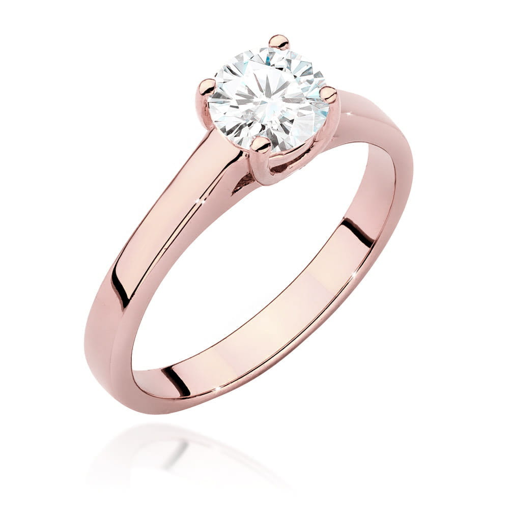 Pierścionek Diament 0,70ct różowe złoto 1 Pierścionek W544 Diament 0