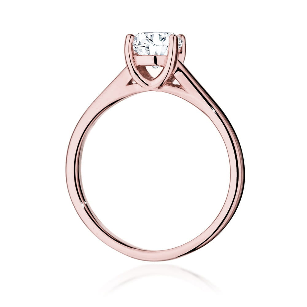 Pierścionek Diament 1,00ct różowe złoto 3 Pierścionek Diament 1,00ct różowe złoto - obrazek 3