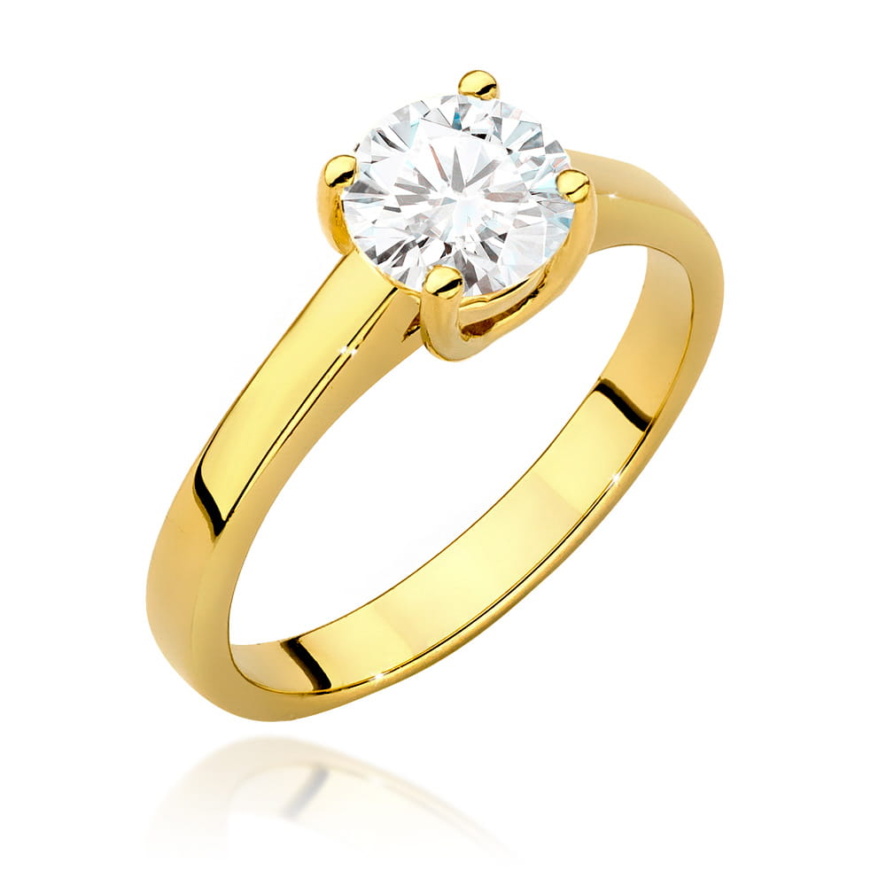 Pierścionek Diament 1,00ct żółte złoto 1 Pierścionek W544 Diament 1