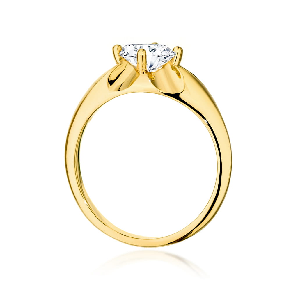 Pierścionek Diament 0,70ct żółte złoto 3 Pierścionek Diament 0,70ct żółte złoto - obrazek 3