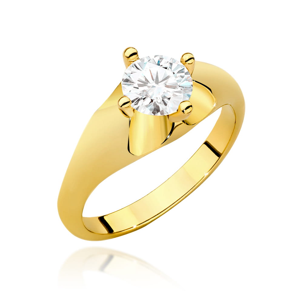 Pierścionek Diament 0,70ct żółte złoto 1 Pierścionek W545 Diament 0