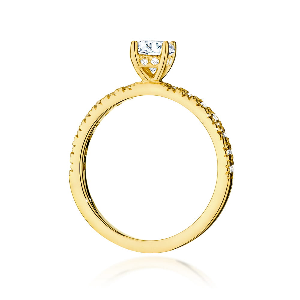 Pierścionek Diament 0,40ct żółte złoto 3 Pierścionek Diament 0,40ct żółte złoto - obrazek 3