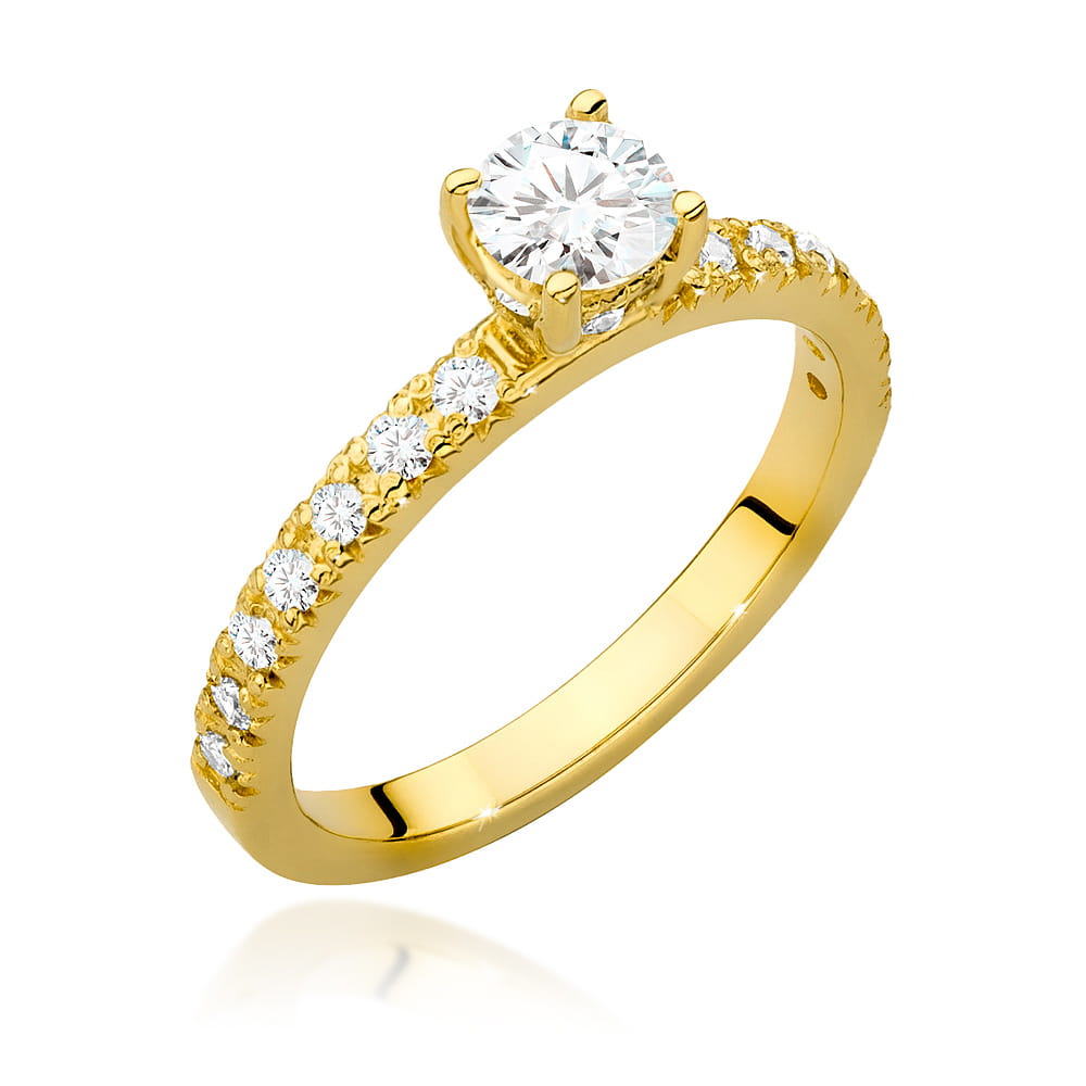 Pierścionek Diament 0,40ct żółte złoto 1 Pierścionek W546 Diament 0