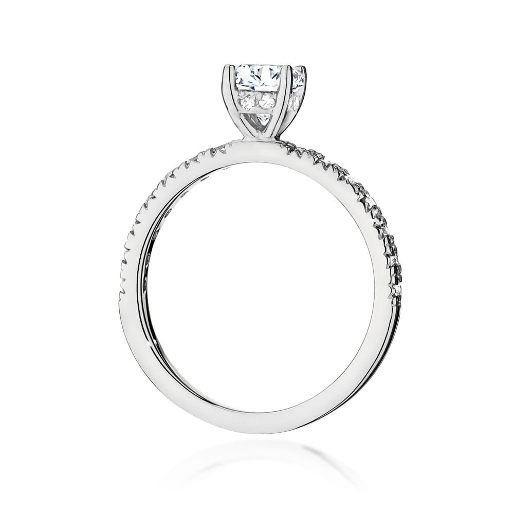 Pierścionek Diament 0,50ct białe złoto 3 Pierścionek Diament 0,50ct białe złoto - obrazek 3