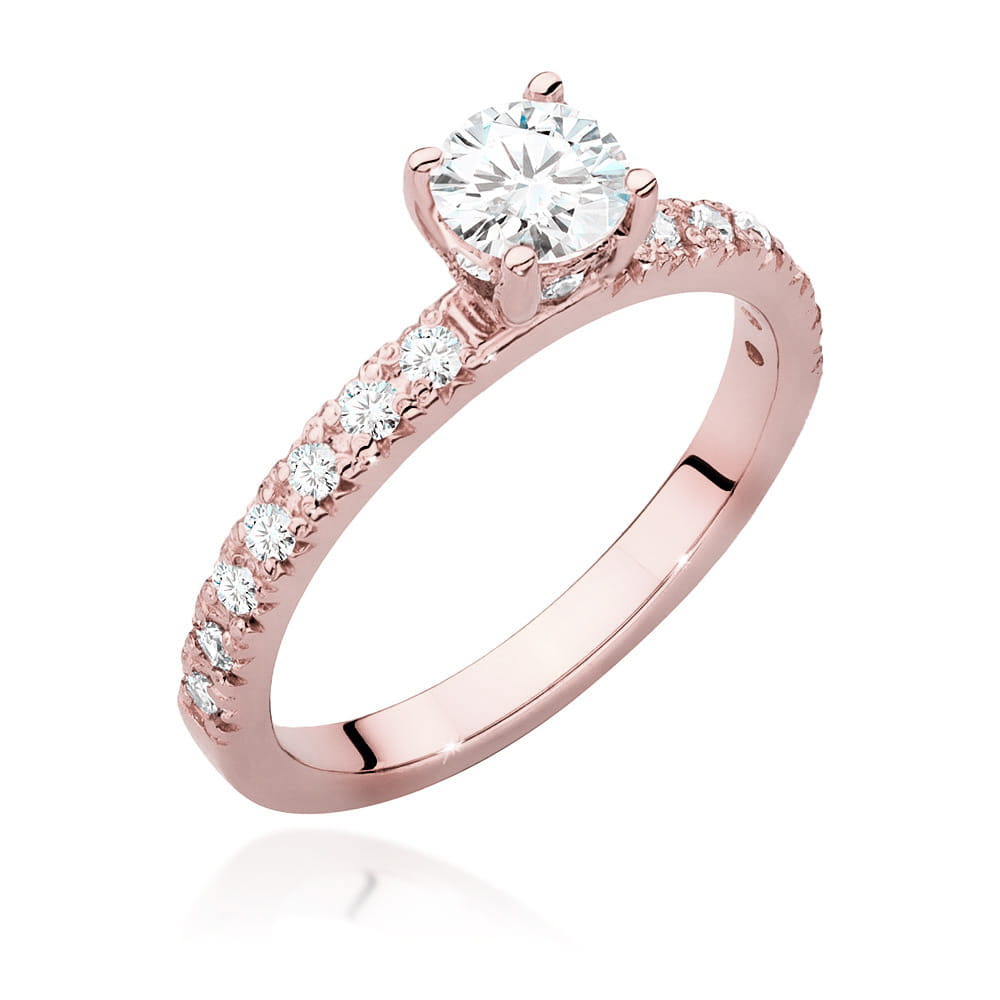 Pierścionek Diament 0,50ct różowe złoto 1 Pierścionek W546 Diament 0