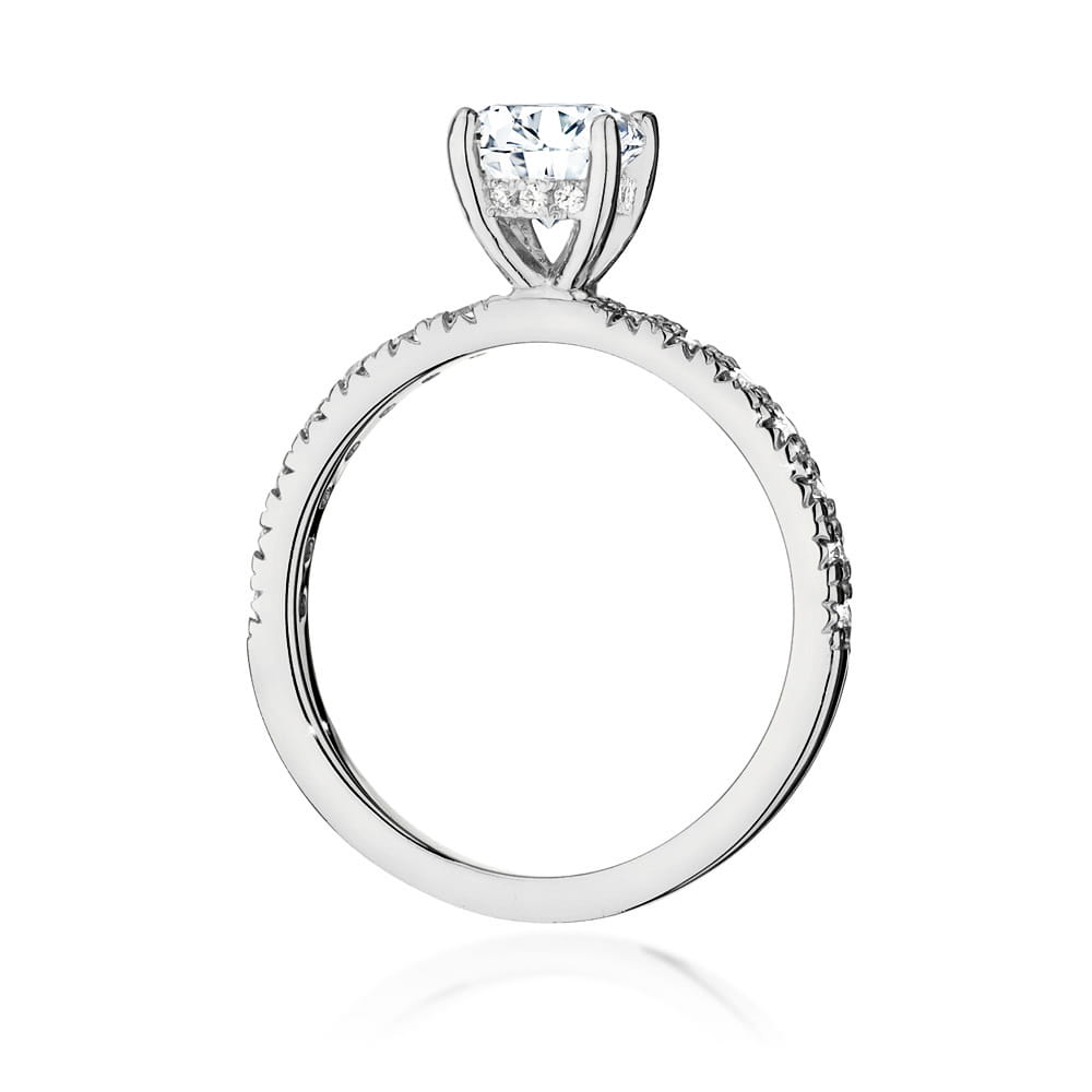 Pierścionek Diament 0,70ct białe złoto 3 Pierścionek Diament 0,70ct białe złoto - obrazek 3