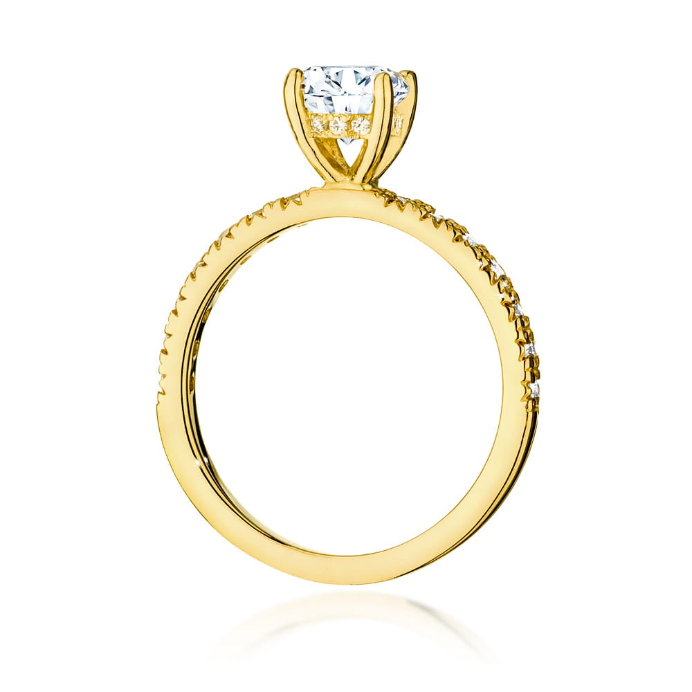Pierścionek Diament 0,70ct żółte złoto 3 Pierścionek Diament 0,70ct żółte złoto - obrazek 3