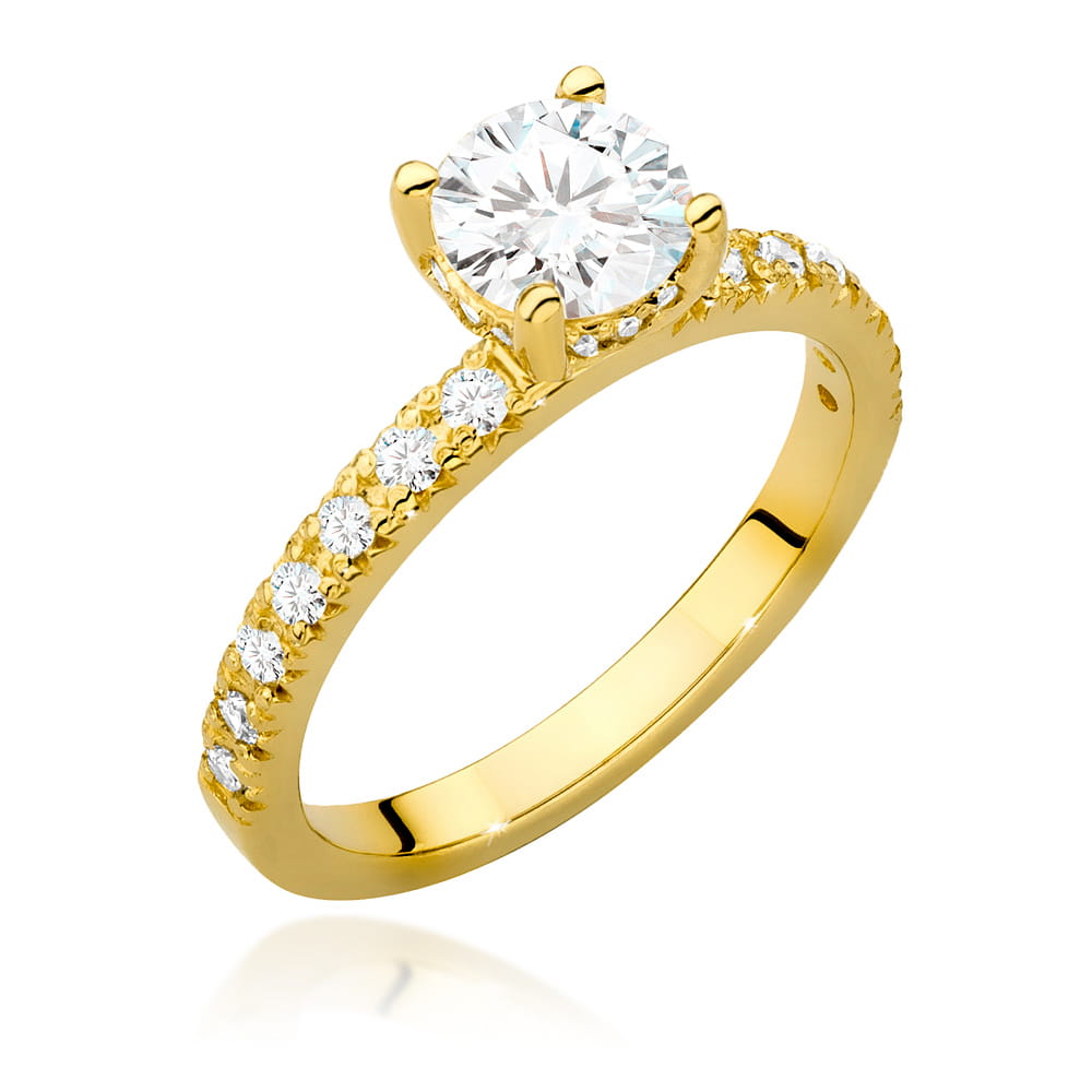 Pierścionek Diament 0,70ct żółte złoto 1 Pierścionek W546 Diament 0