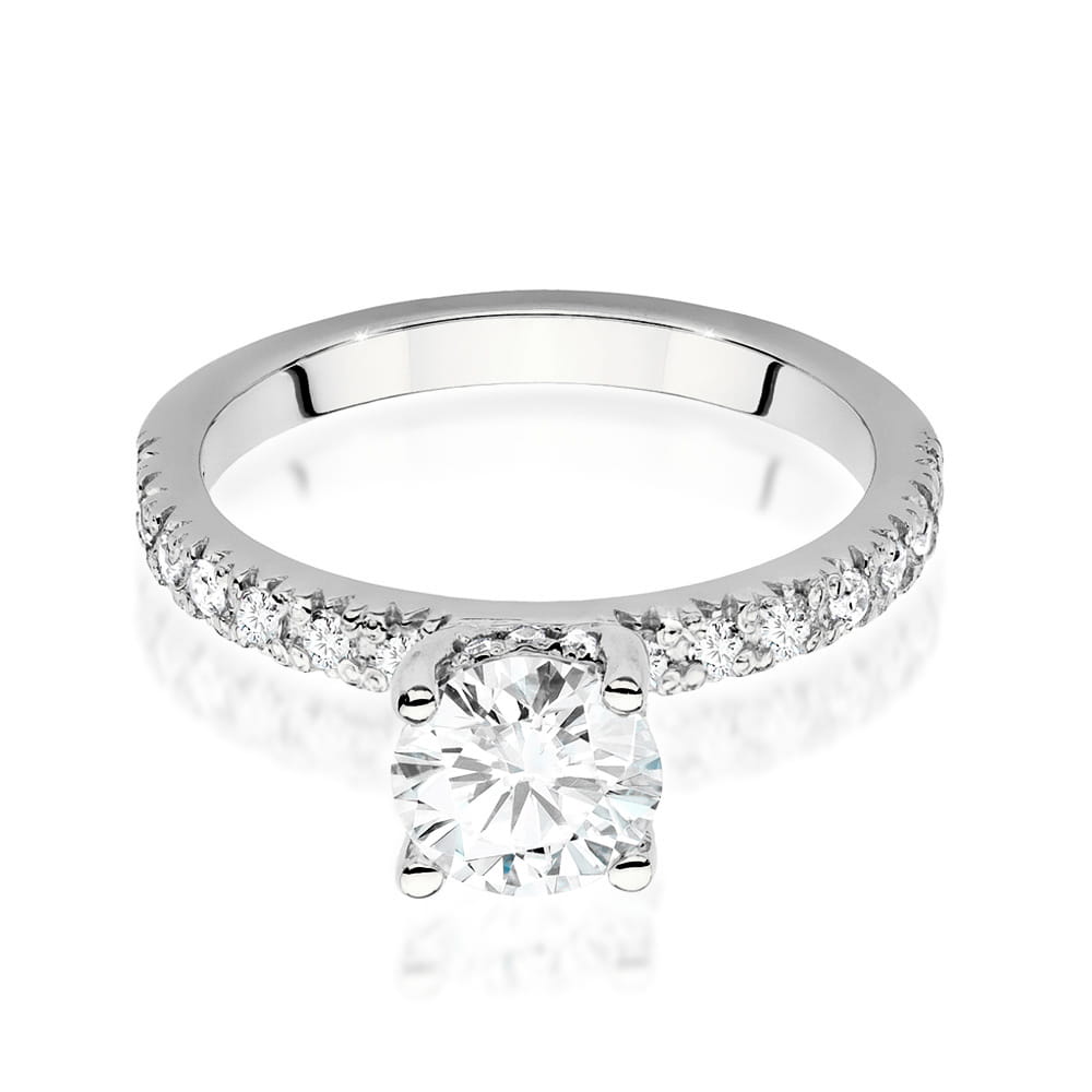 Pierścionek Diament 1,00ct białe złoto 2 00ct białe złoto Jubiler Kraków BigDIAMOND