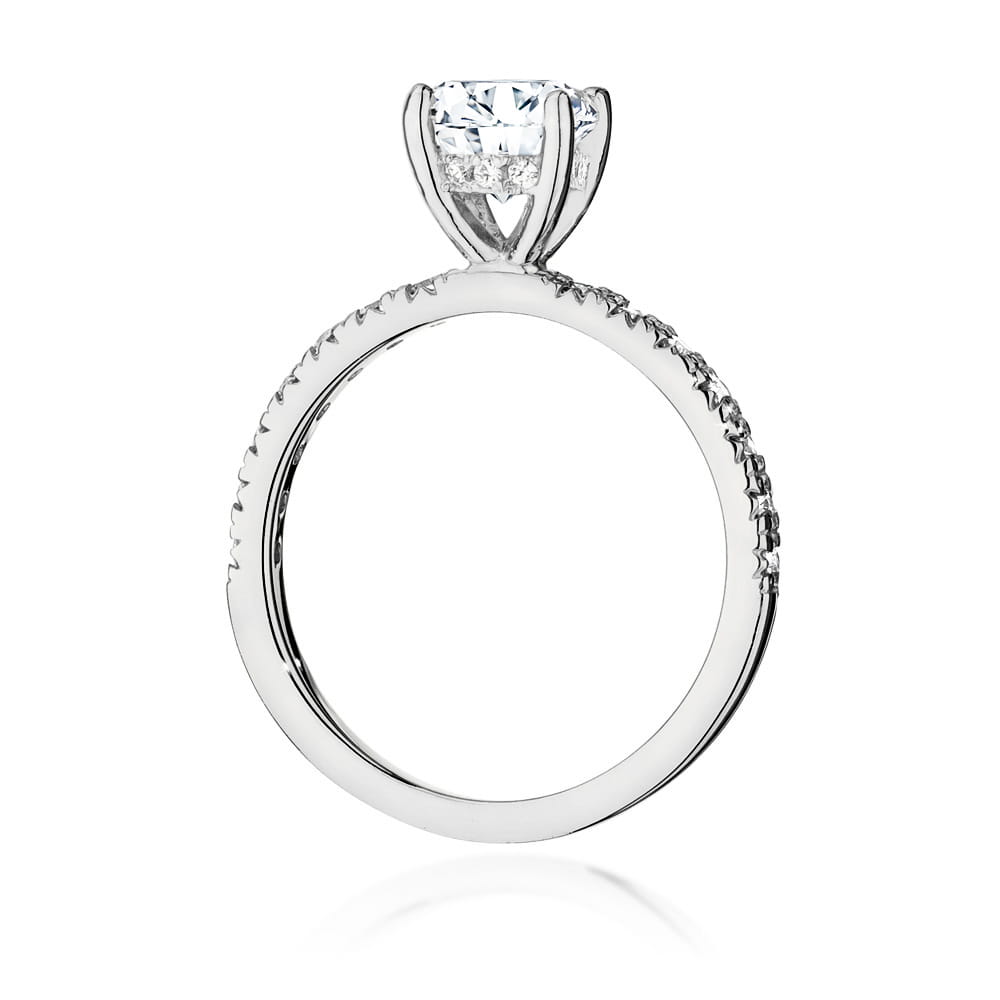 Pierścionek Diament 1,00ct białe złoto 3 Pierścionek Diament 1,00ct białe złoto - obrazek 3