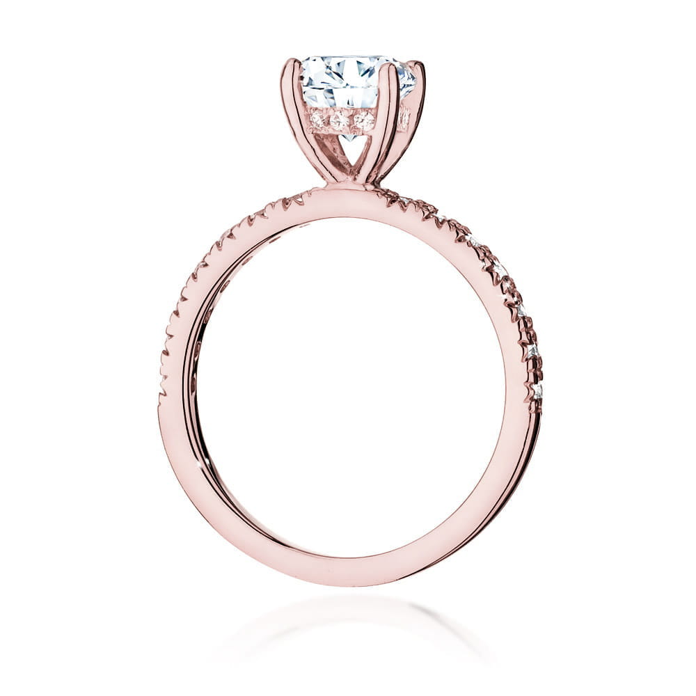 Pierścionek Diament 1,00ct różowe złoto 3 Pierścionek Diament 1,00ct różowe złoto - obrazek 3