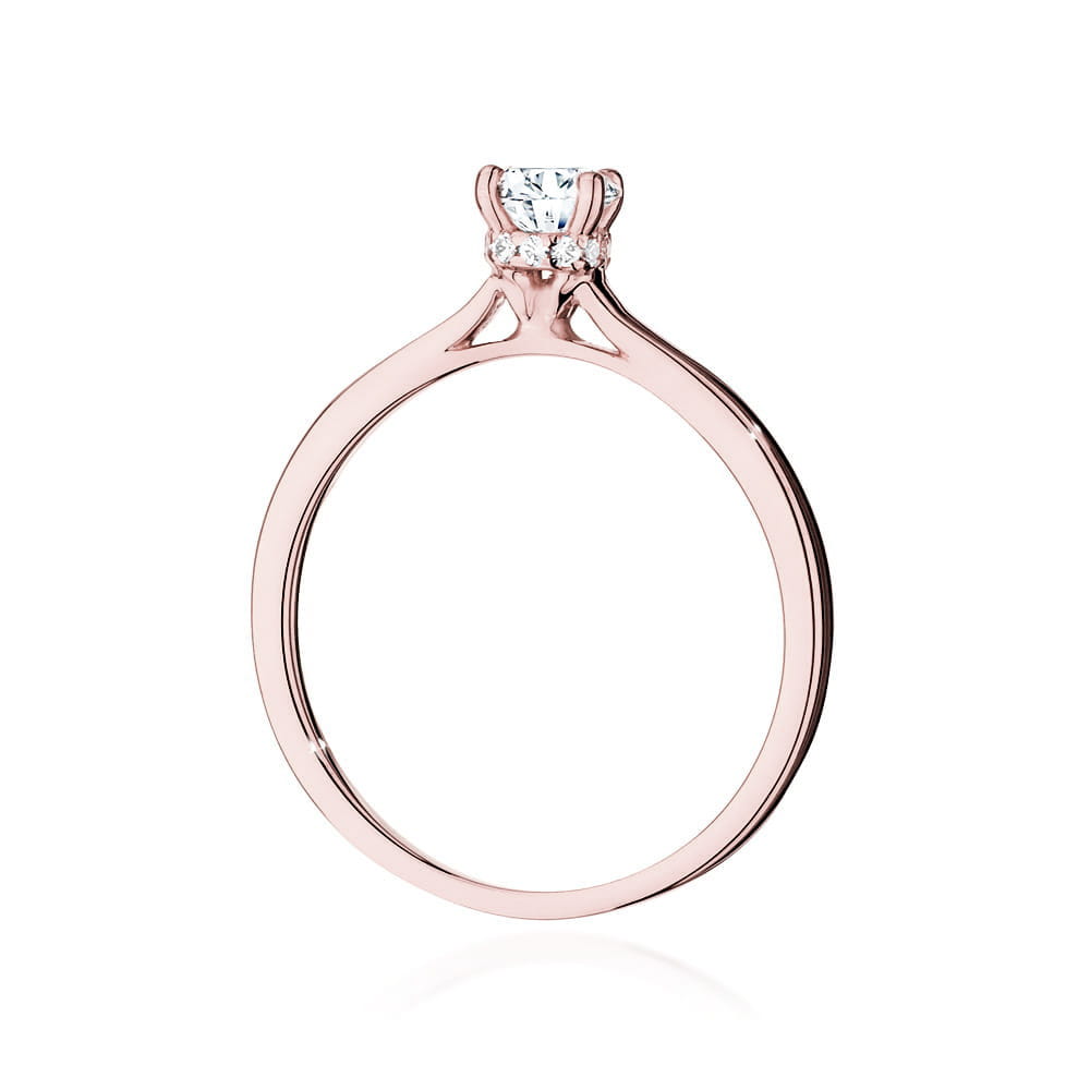 Pierścionek Diament 0,40ct różowe złoto 3 Pierścionek Diament 0,40ct różowe złoto - obrazek 3