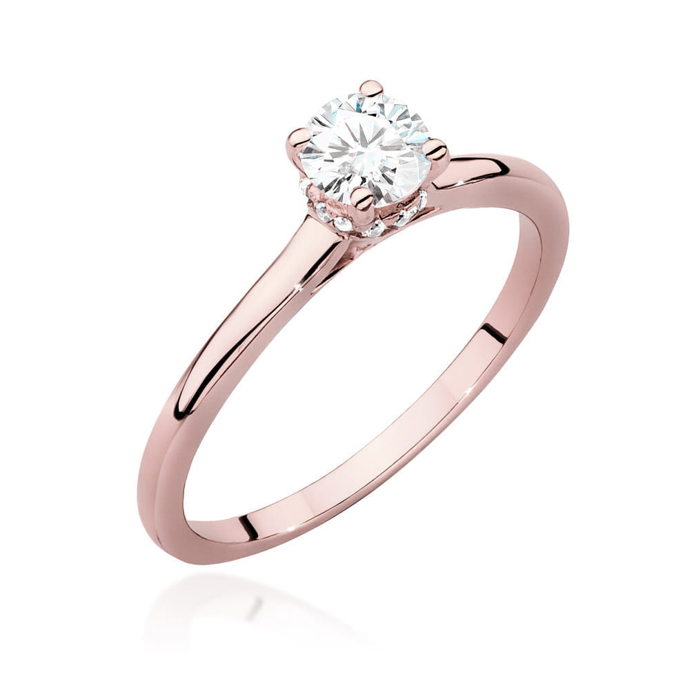 Pierścionek Diament 0,40ct różowe złoto 1 Pierścionek W547 Diament 0