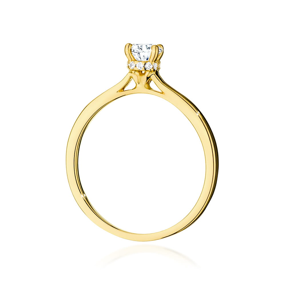 Pierścionek Diament 0,40ct żółte złoto 3 Pierścionek Diament 0,40ct żółte złoto - obrazek 3