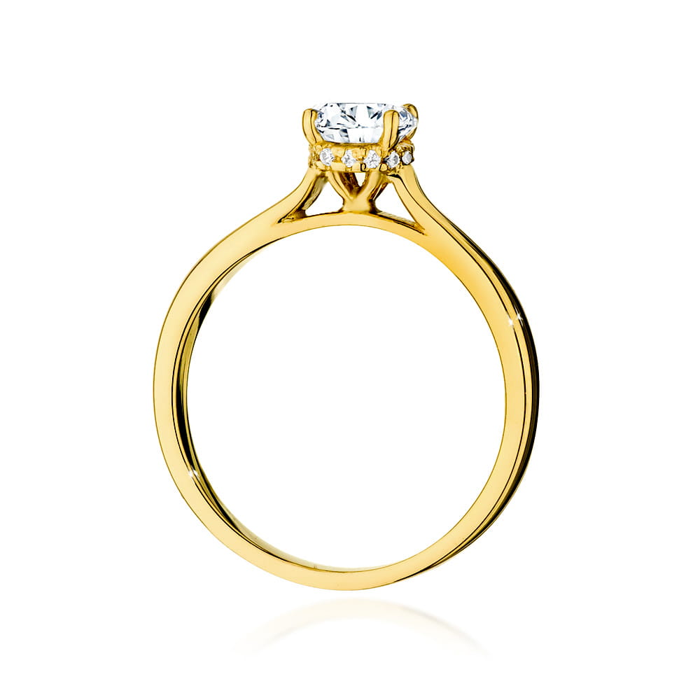 Pierścionek Diament 0,70ct żółte złoto 3 Pierścionek Diament 0,70ct żółte złoto - obrazek 3