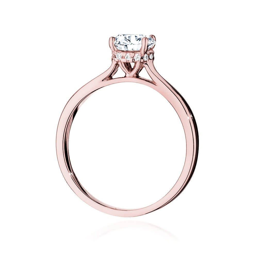 Pierścionek Diament 1,00ct różowe złoto 3 Pierścionek Diament 1,00ct różowe złoto - obrazek 3