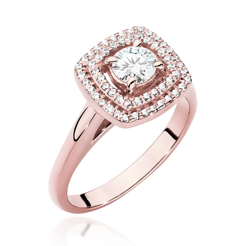 Pierścionek Diament 0,40ct różowe złoto 1 Pierścionek W548 Diament 0