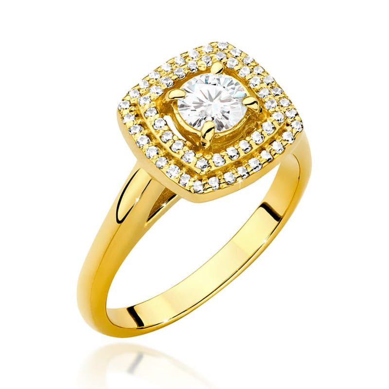 Pierścionek Diament 0,40ct żółte złoto 1 Pierścionek W548 Diament 0