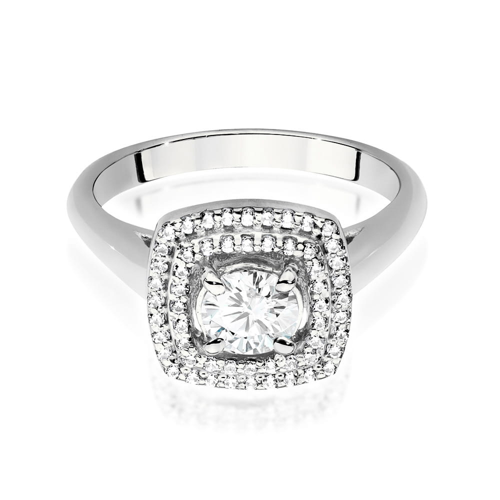 Pierścionek Diament 0,50ct białe złoto 2 50ct białe złoto Jubiler Kraków BigDIAMOND