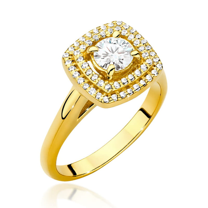 Pierścionek Diament 0,50ct żółte złoto 1 Pierścionek W548 Diament 0