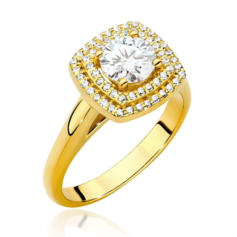 Pierścionek Diament 0,70ct żółte złoto 1 Pierścionek W548 Diament 0