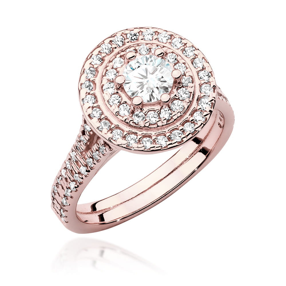 Pierścionek Diament 0,40ct różowe złoto 1 Pierścionek W549 Diament 0