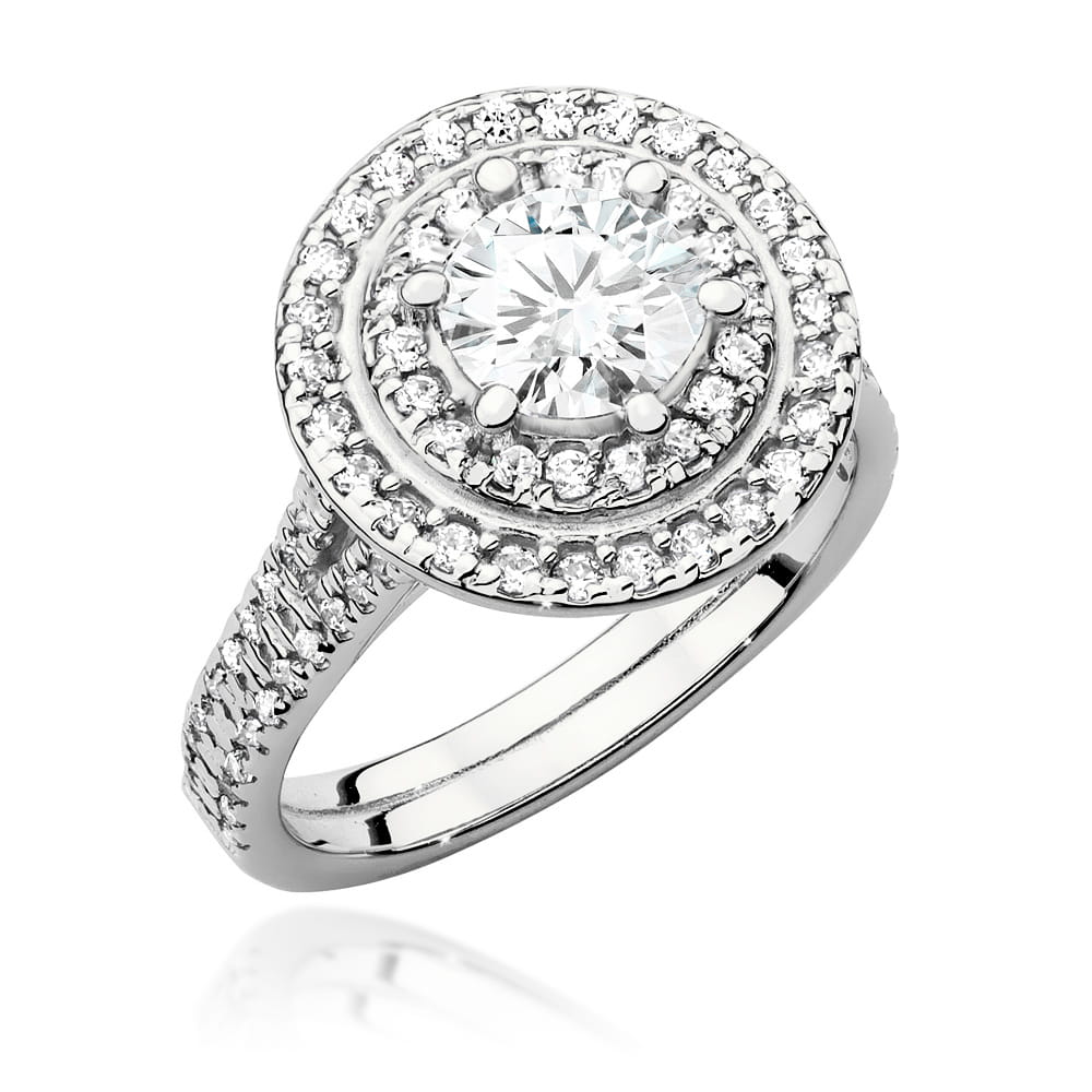 Pierścionek Diament 0,70ct białe złoto 1 Pierścionek W549 Diament 0