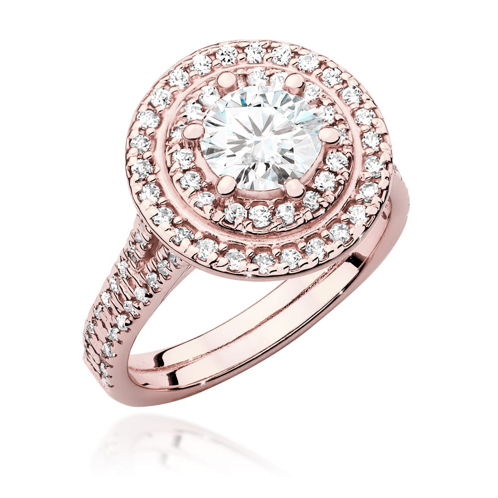 Pierścionek Diament 0,70ct różowe złoto 1 Pierścionek W549 Diament 0