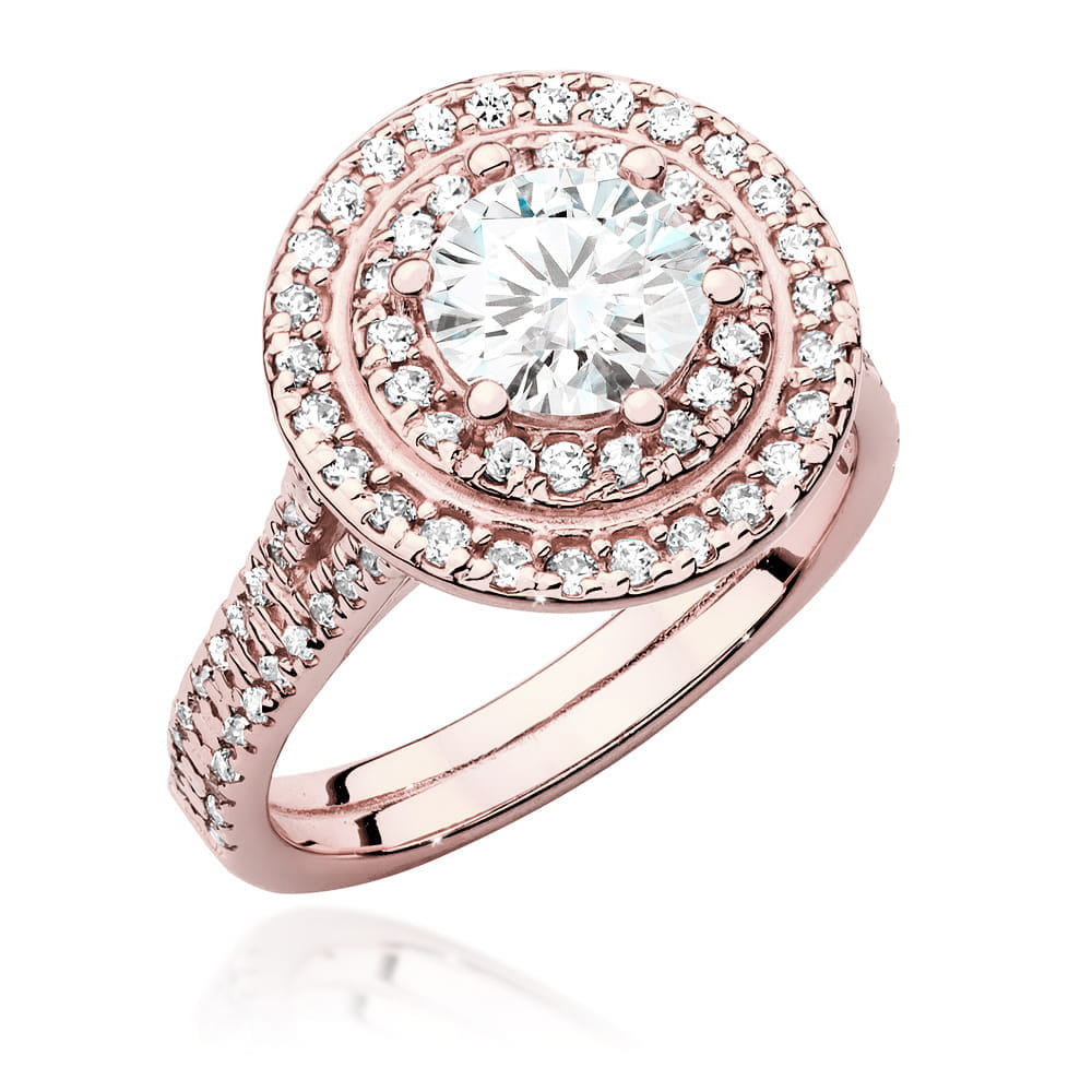 Pierścionek Diament 1,00ct różowe złoto 1 Pierścionek W549 Diament 1