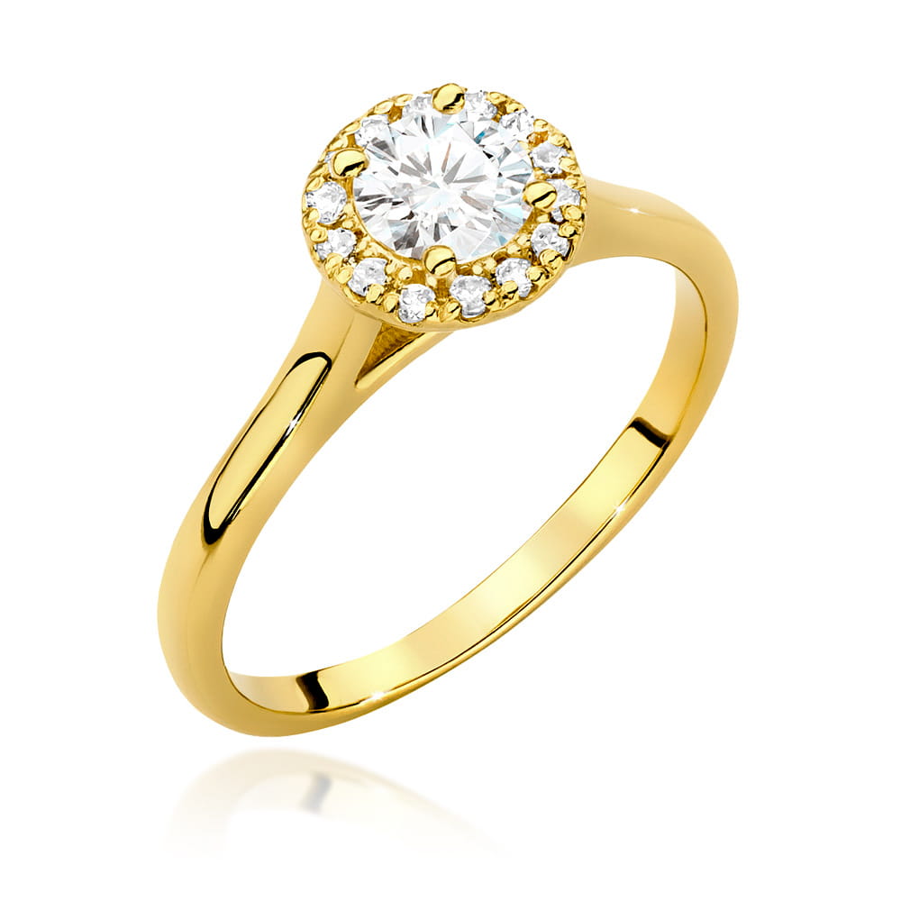 Pierścionek Diament 0,50ct żółte złoto 1 Pierścionek W550 Diament 0