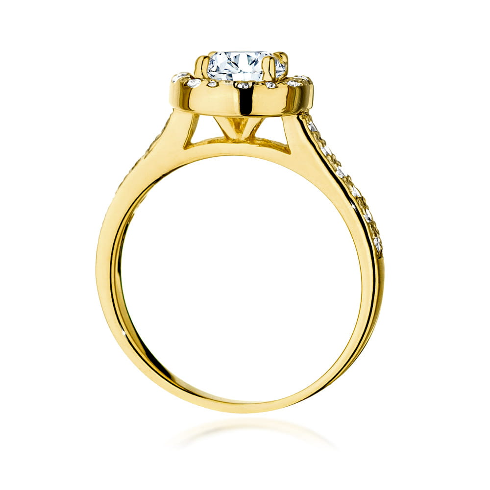 Pierścionek Diament 0,70ct żółte złoto 3 Pierścionek Diament 0,70ct żółte złoto - obrazek 3