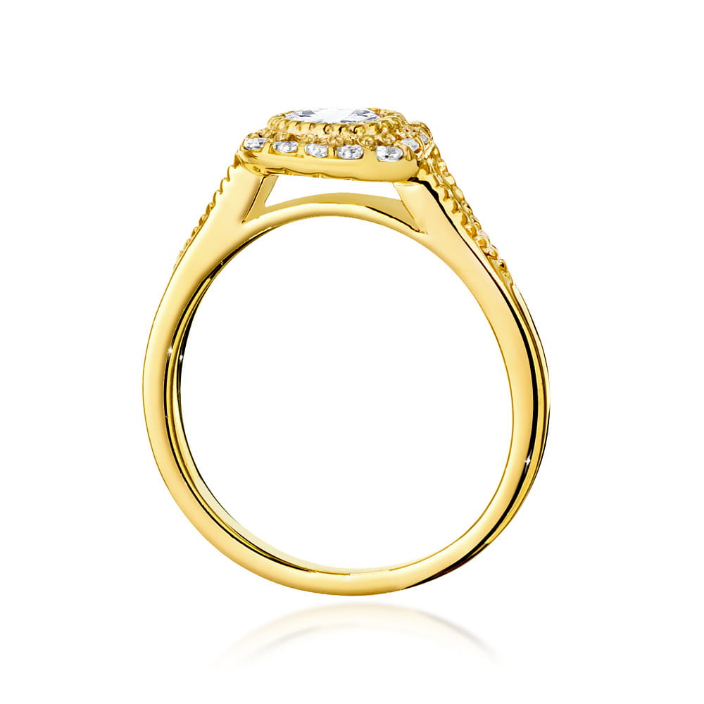 Pierścionek Diament 0,50ct żółte złoto 3 Pierścionek Diament 0,50ct żółte złoto - obrazek 3