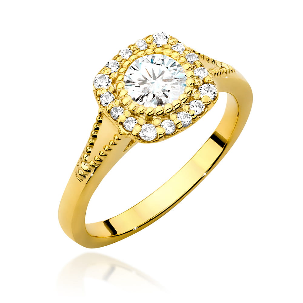 Pierścionek Diament 0,50ct żółte złoto 1 Pierścionek W552 Diament 0