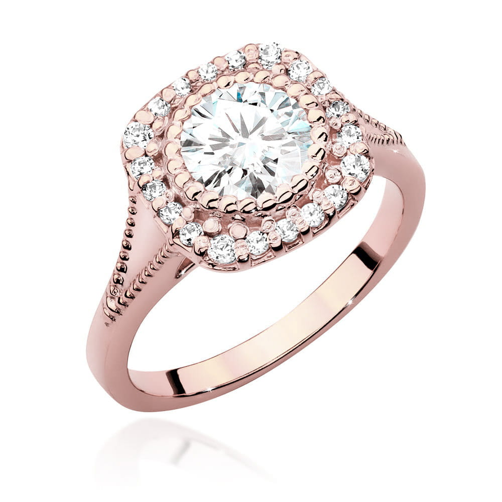 Pierścionek Diament 0,70ct różowe złoto 1 Pierścionek W552 Diament 0