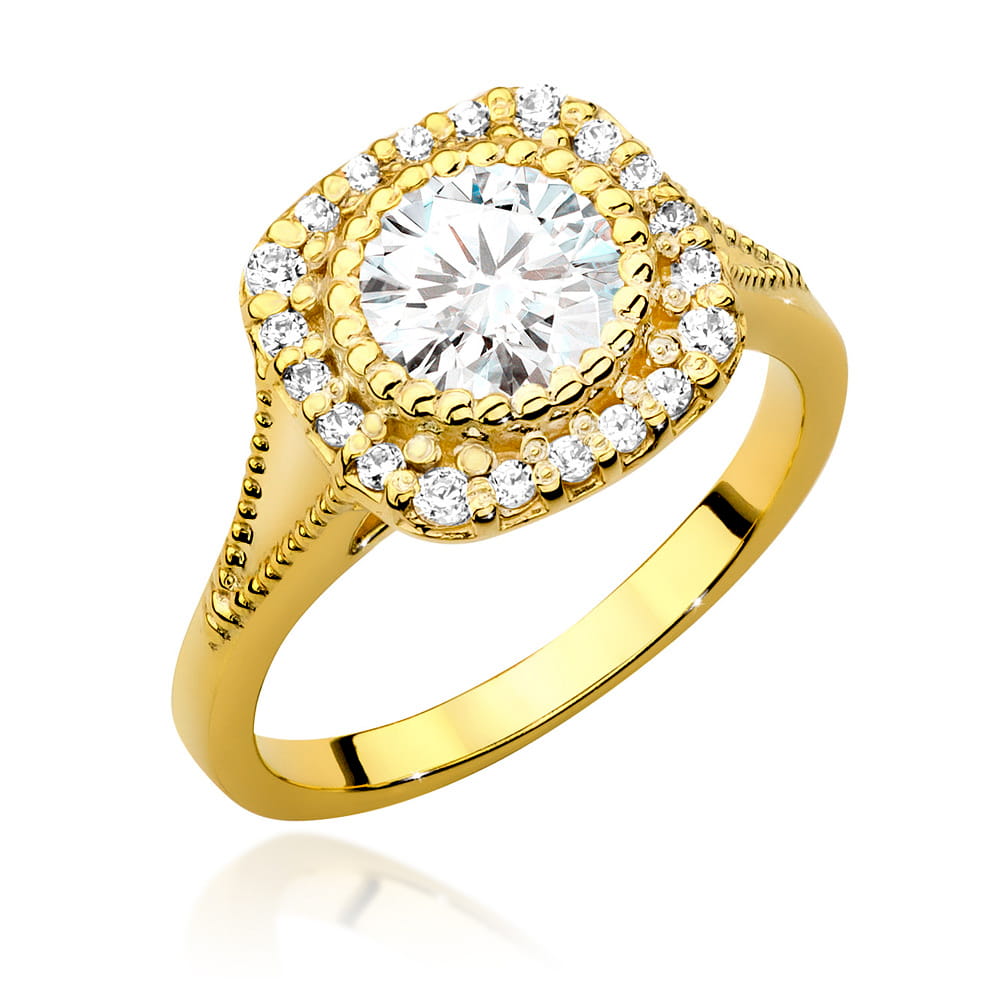 Pierścionek Diament 0,70ct żółte złoto 1 Pierścionek W552 Diament 0