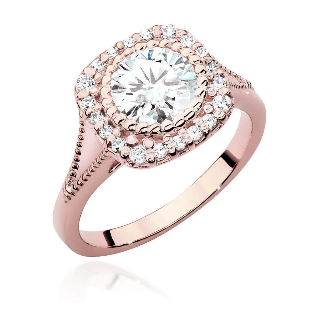 Pierścionek Diament 1,00ct różowe złoto 1 Pierścionek W552 Diament 1