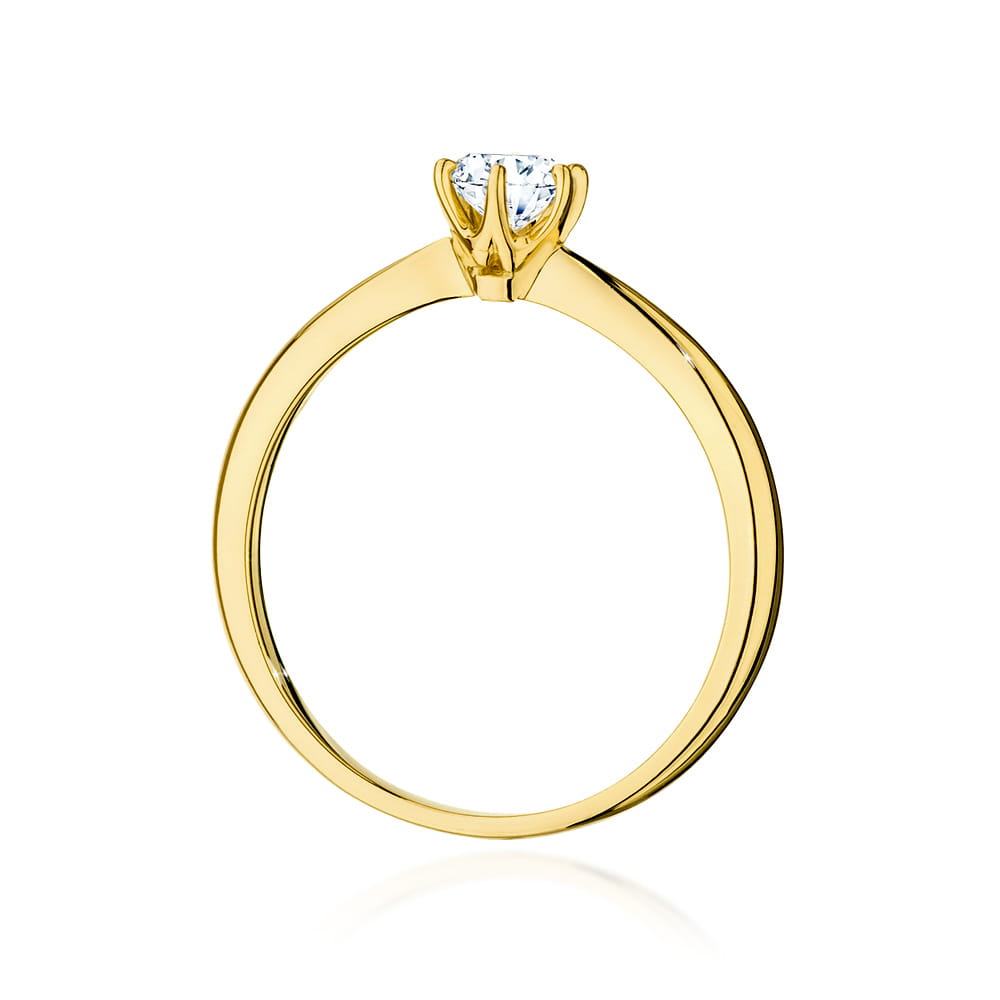Pierścionek Diament 0,50ct żółte złoto 3 Pierścionek Diament 0,50ct żółte złoto - obrazek 3