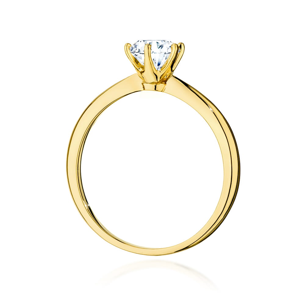 Pierścionek Diament 0,70ct żółte złoto 3 Pierścionek Diament 0,70ct żółte złoto - obrazek 3