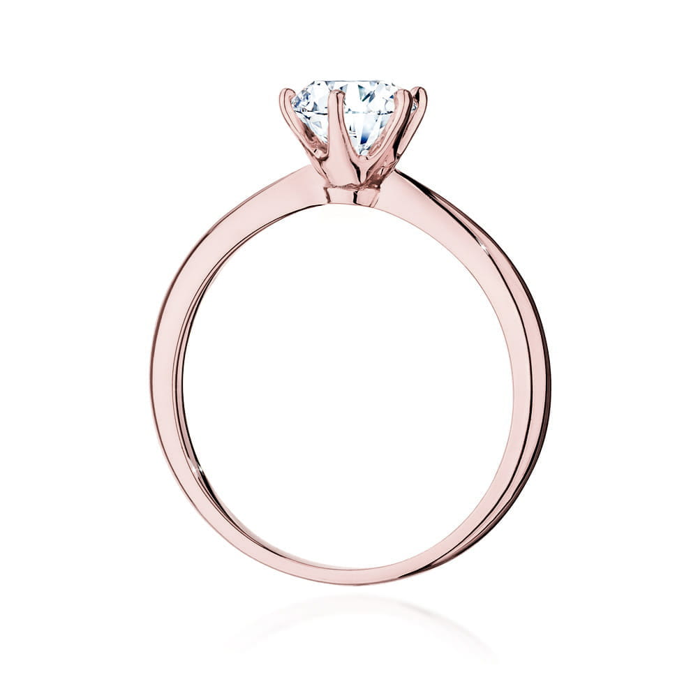 Pierścionek Diament 1,00ct różowe złoto 3 Pierścionek Diament 1,00ct różowe złoto - obrazek 3