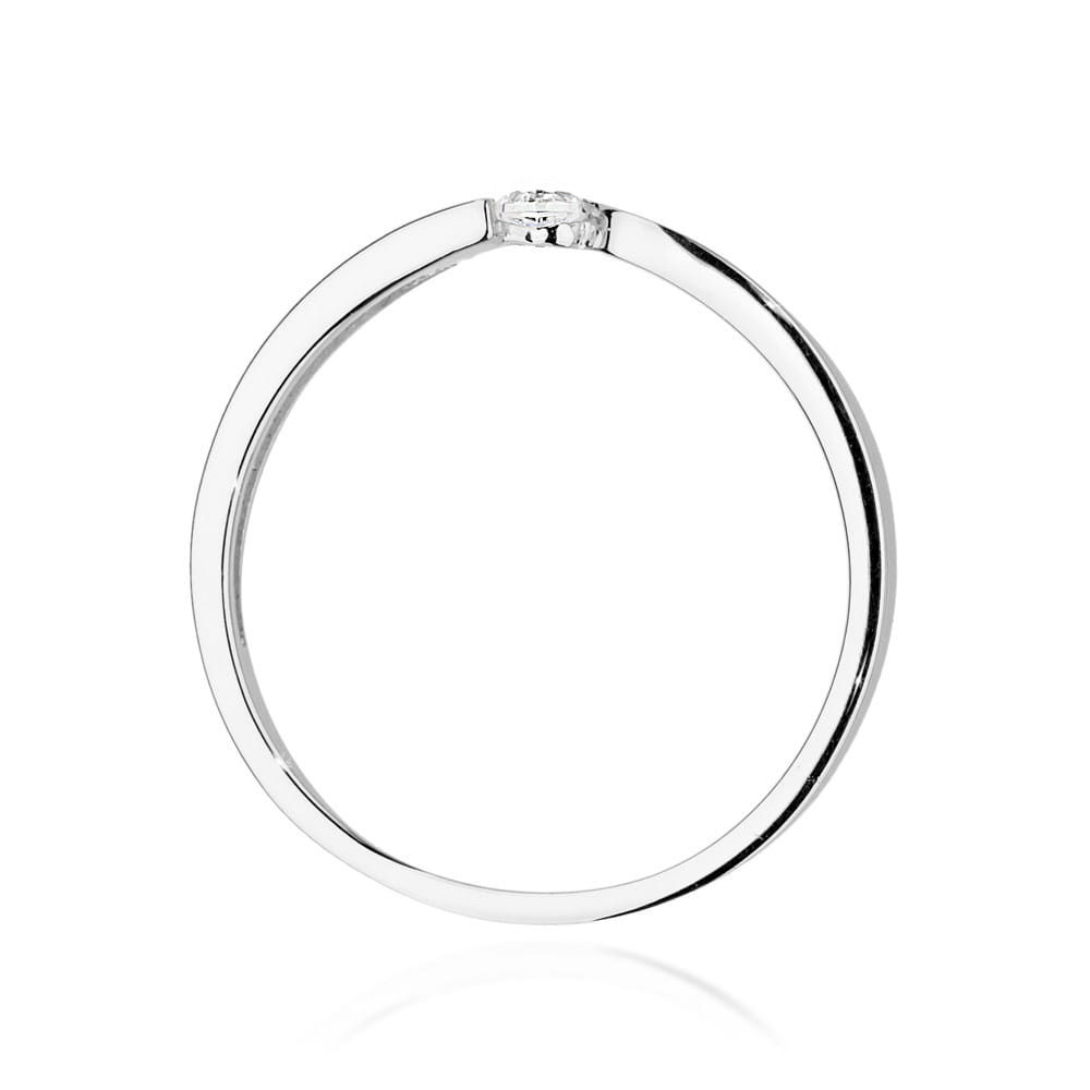 Pierścionek Diament 0,08ct białe złoto 3 Pierścionek Diament 0,08ct białe złoto - obrazek 3