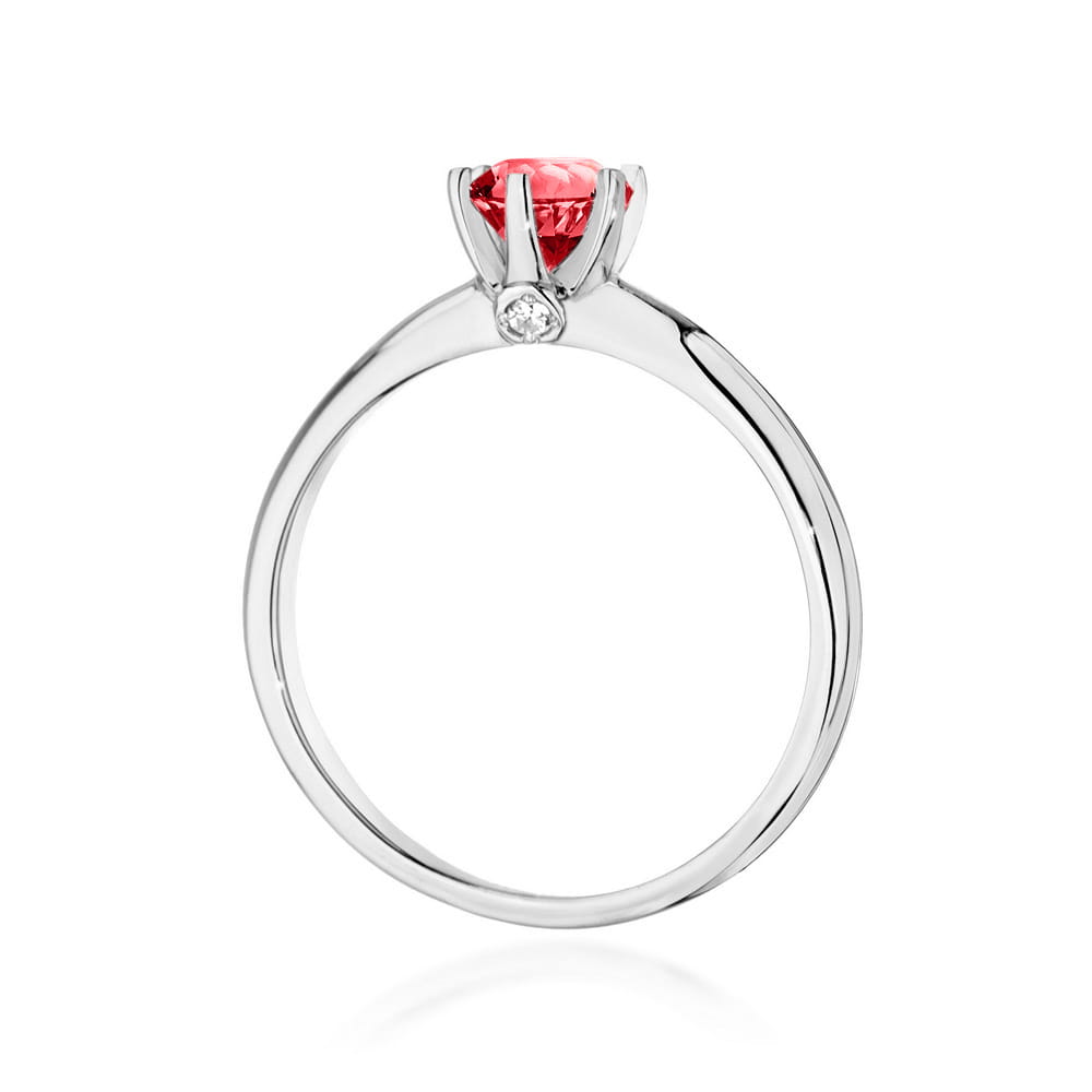 Pierścionek Rubin 0,60ct białe złoto 3 Pierścionek Rubin 0,60ct białe złoto - obrazek 3