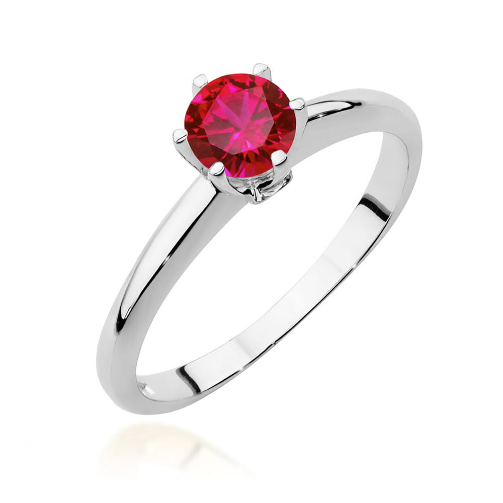 Pierścionek Rubin 0,60ct białe złoto 1 Pierścionek W557 Rubin 0
