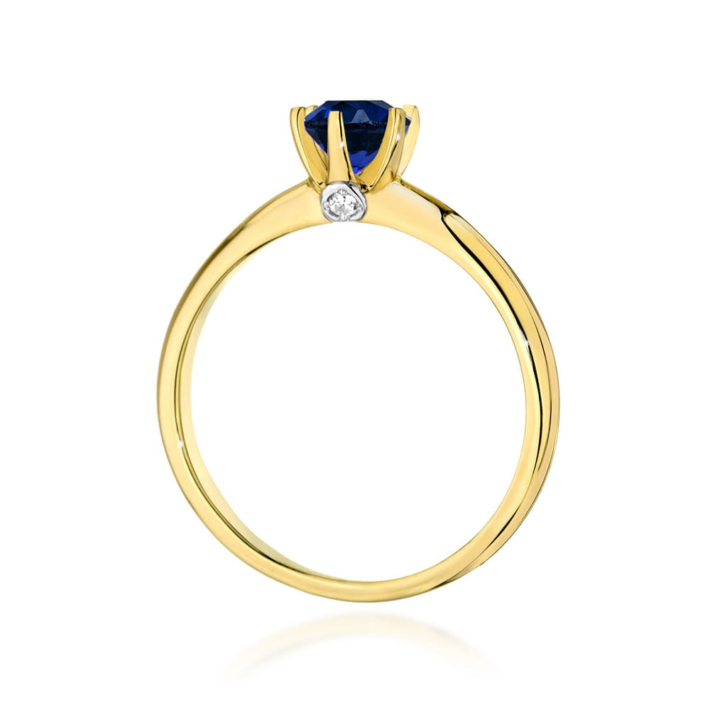 Pierścionek Szafir 0,50ct żółte złoto 3 Pierścionek Szafir 0,50ct żółte złoto - obrazek 3