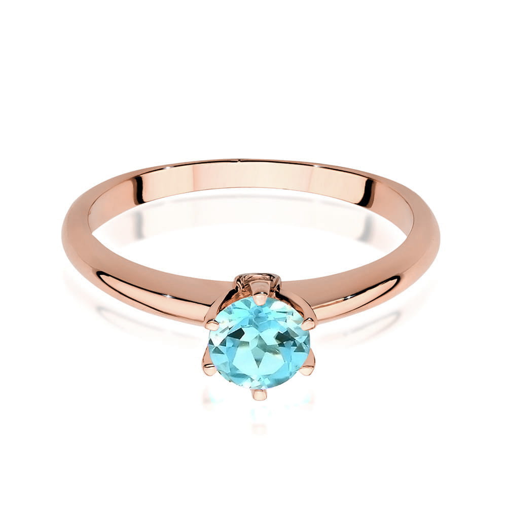 Pierścionek Topaz 0,50ct różowe złoto 2 50ct różowe złoto Jubiler Kraków BigDIAMOND
