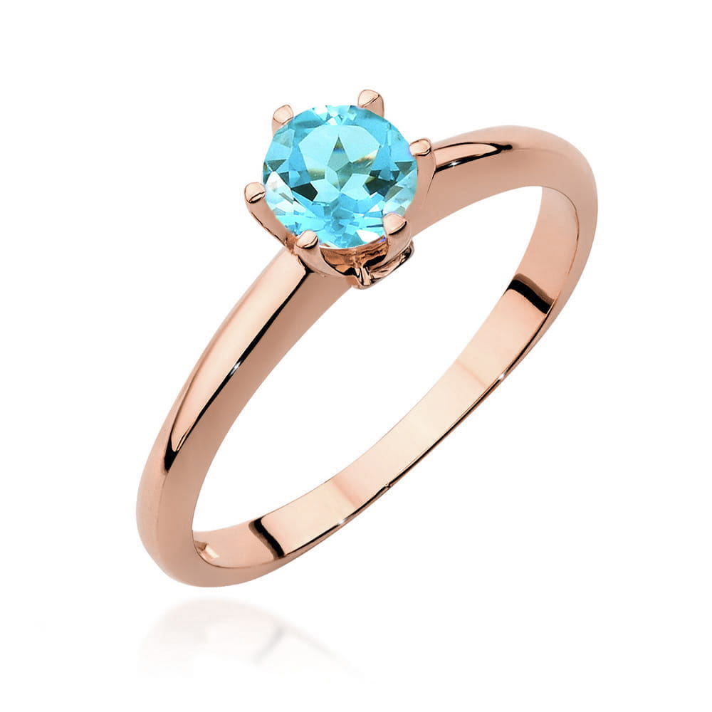 Pierścionek Topaz 0,50ct różowe złoto 1 Pierścionek W557 Topaz 0