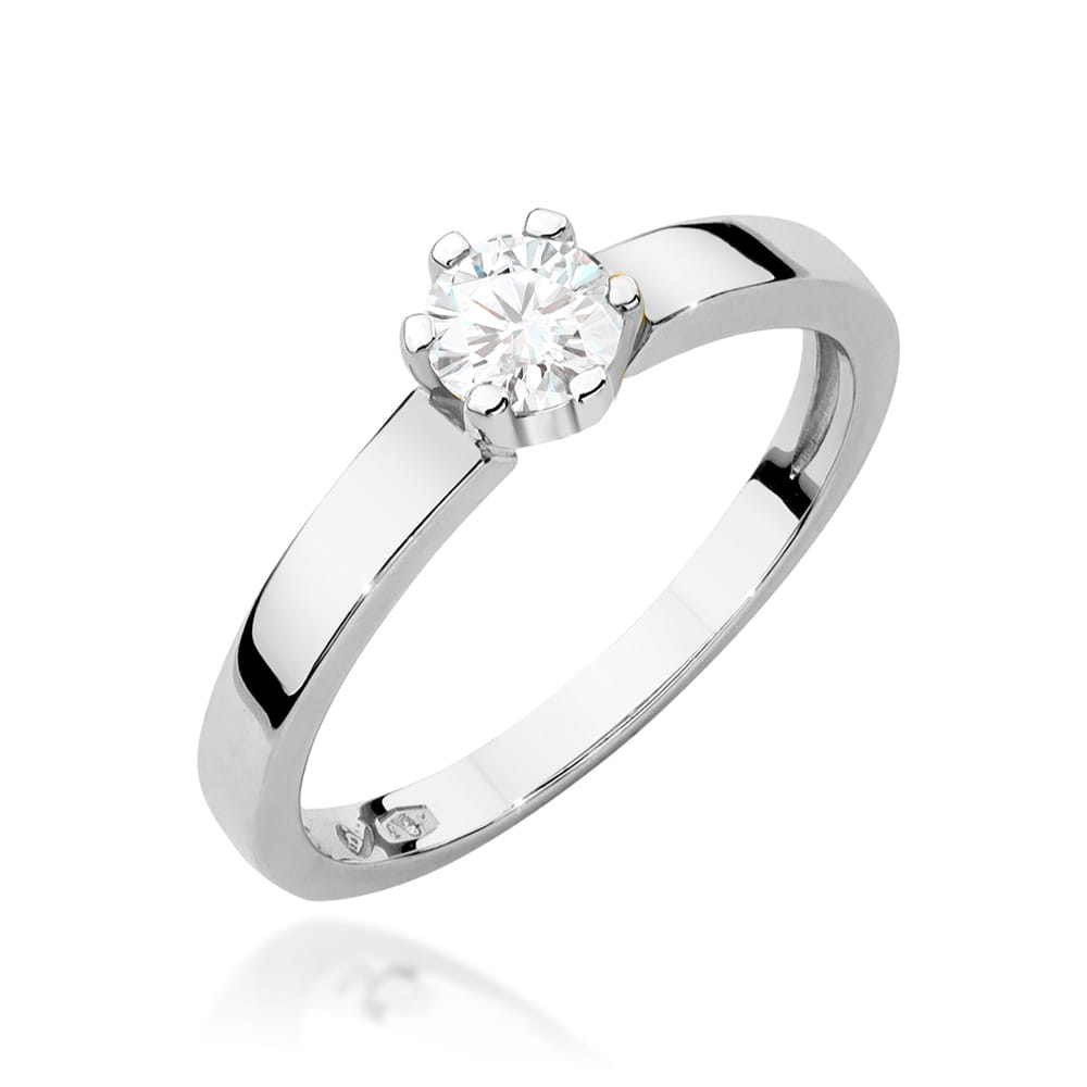 Pierścionek Diament 0,25ct białe złoto 1 Pierścionek W562 Diament 0