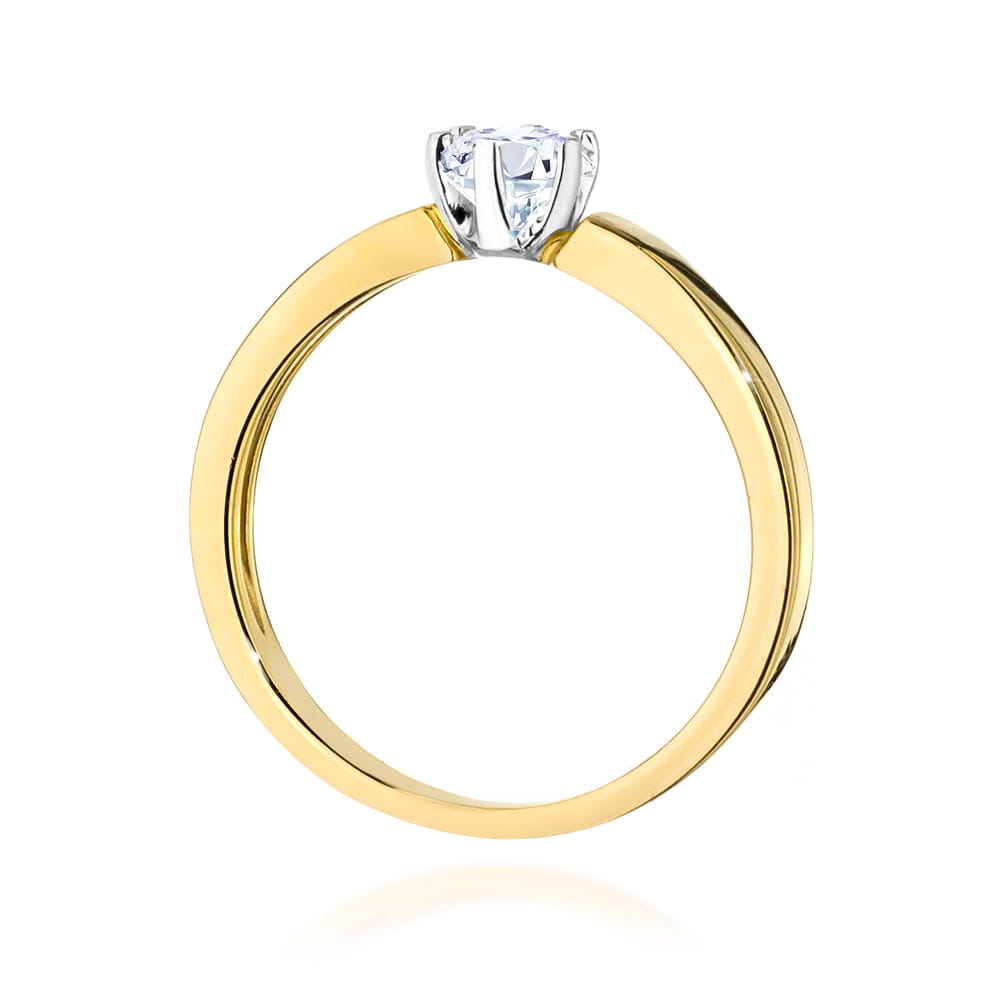 Pierścionek Diament 0,25ct żółte złoto 3 Pierścionek Diament 0,25ct żółte złoto - obrazek 3