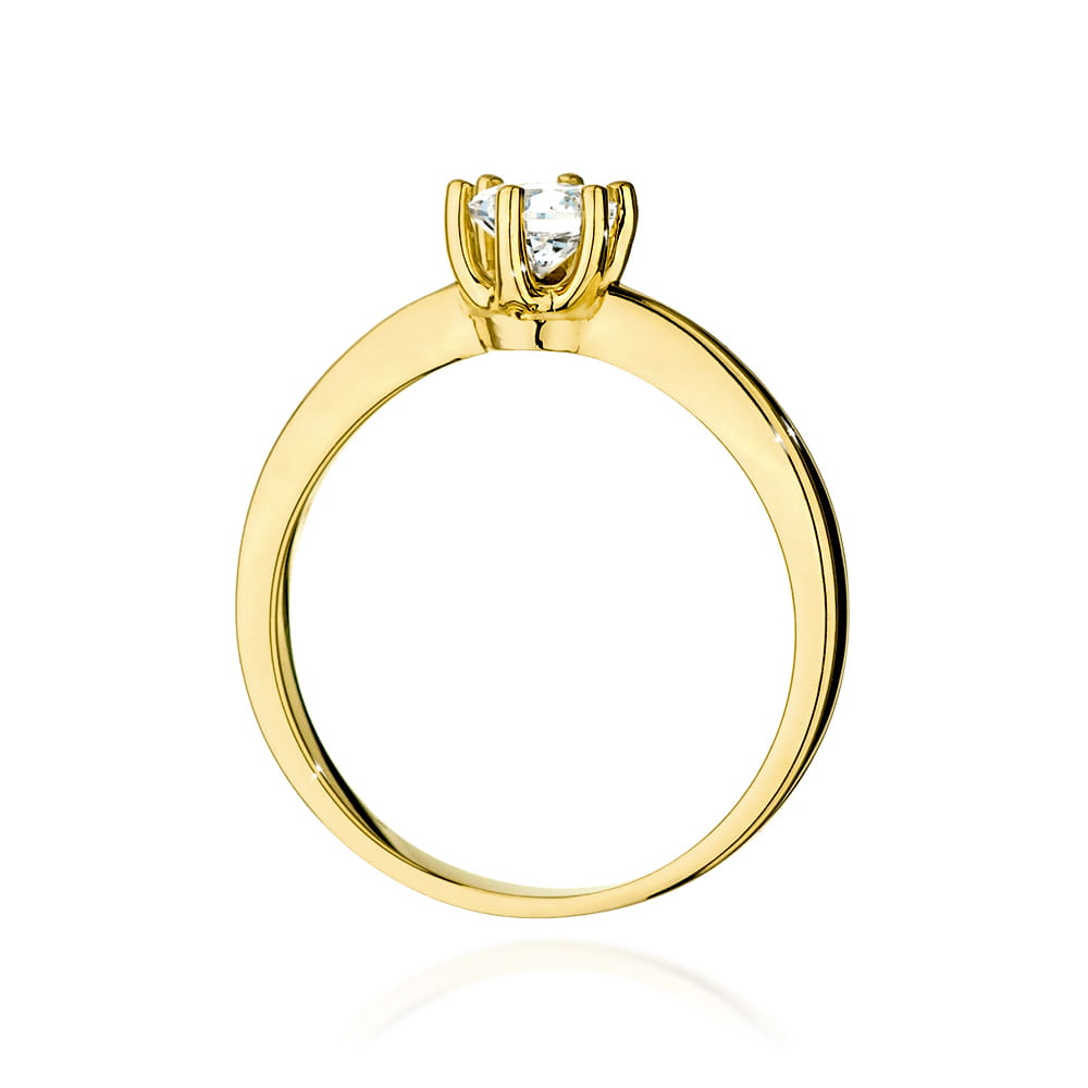 Pierścionek Diament 0,40ct żółte złoto 3 Pierścionek Diament 0,40ct żółte złoto - obrazek 3
